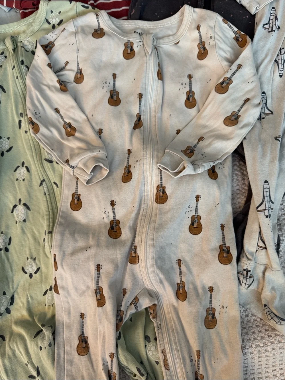 Bundle of 7 Petit Lem Zippered Footie Pajamas